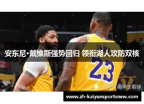 安东尼·戴维斯强势回归 领衔湖人攻防双核